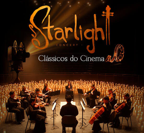 O Starlight Concerts convida o público para uma nova jornada musical inesquecível: “Clássicos do Cinema”, um espetáculo que celebra as trilhas sonoras mais marcantes da história da sétima arte. Sob o brilho suave das velas e o encanto de um céu estrelado,